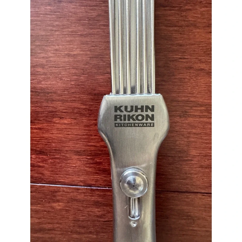 Kuhn Rikon Adjustable Whisk Spatula Stainless Steel Multi-Tool Silver Black 12